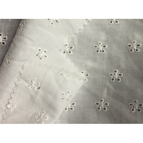 The white embroidered 60*60/90*88 57/58'' 75g