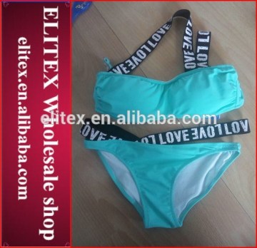 Wholesale Single Shoulder Green Fashion Hot Ladies Swimsuit Women 2017