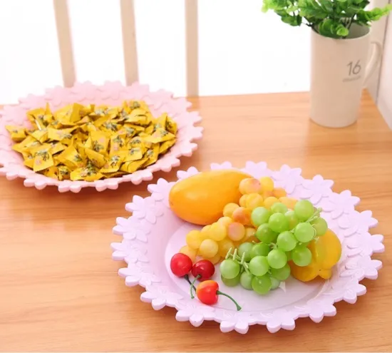 Petal Edge Round Plastic Fruit Plate
