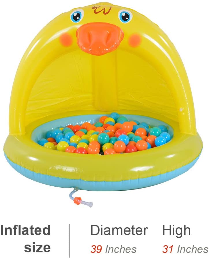 Yellow Duck Inflatable Sprinkler Baby Pool Kiddie Pool