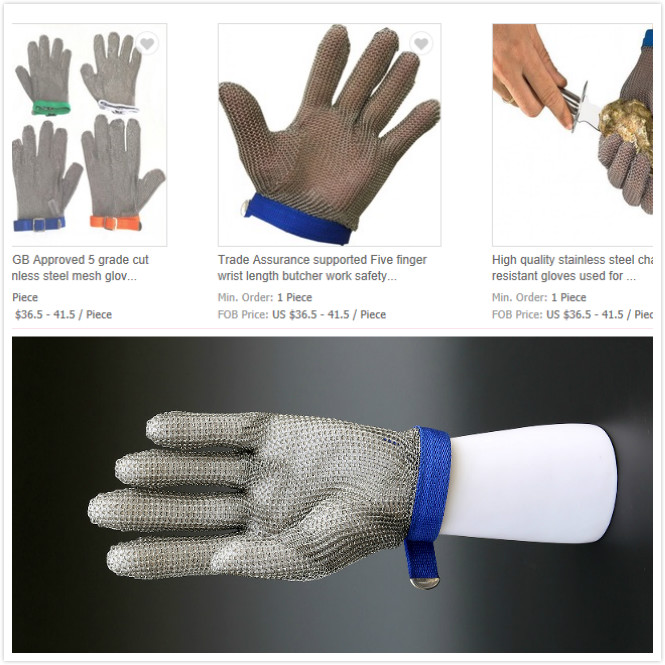 Ring Mesh Gloves Five Finger