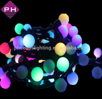 5cm big ball led string ball light garland with LED inside, festoon lighting decoration christmas lights