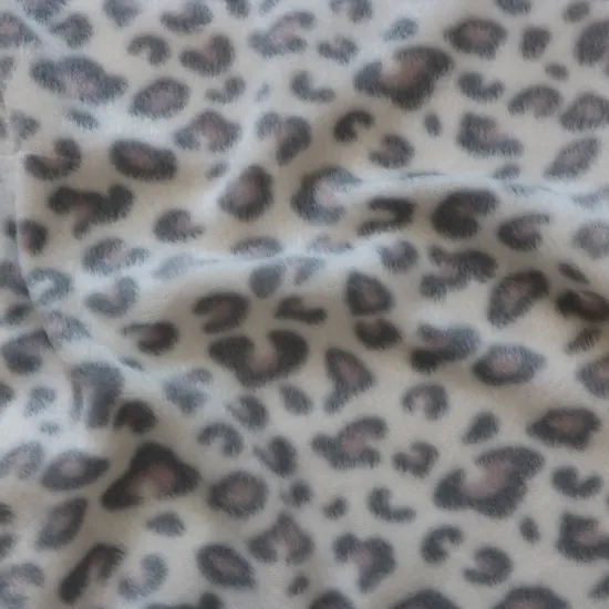 Printed fabric leopard designs brushedfabric