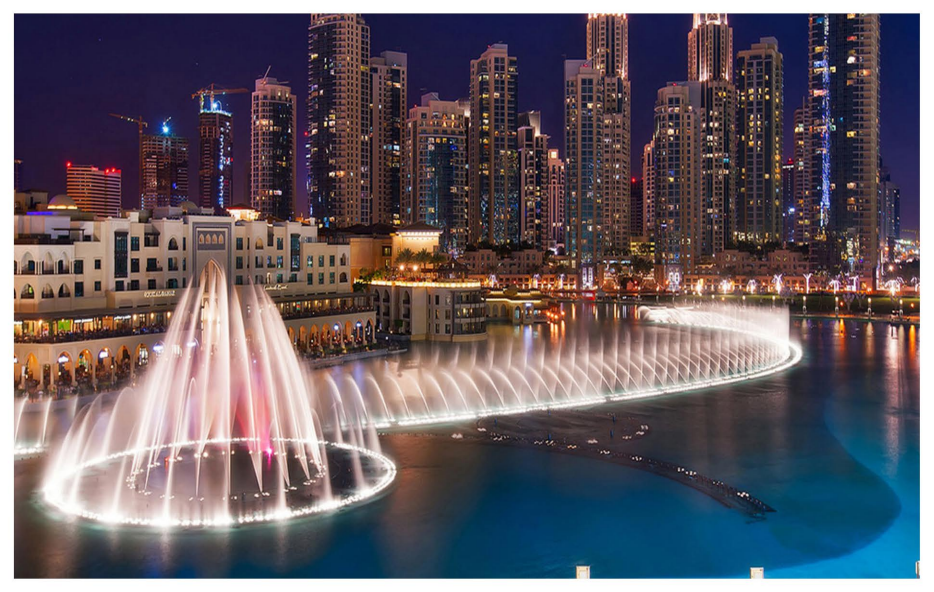 Fountain lights are used for landscape lighting