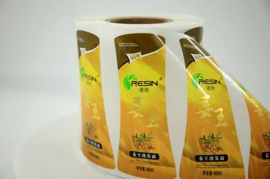Custom gold paper hot stamping embossed printing labels