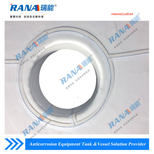 수평 탱크 라이닝 ptfe/pfa/etfe/ectfe