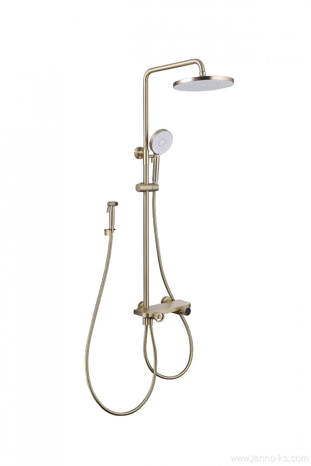 Brushed Gold Stainless Steel Shower Faucet