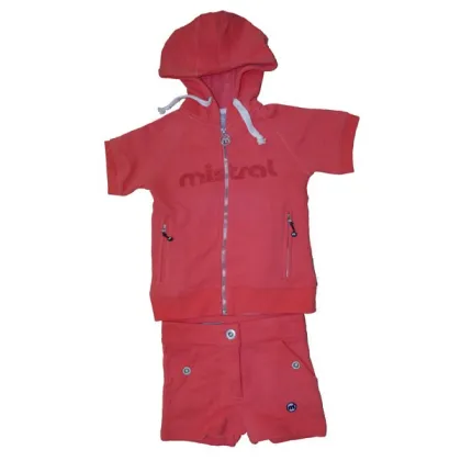 cvc fleece carbonised girls jacket skirt set / cvc fleece girls knit set / girls skirt sweater set