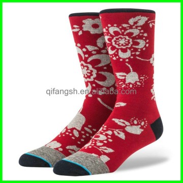 Men custom cotton colored fancy dress socks