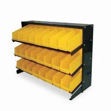 part bin with iron and plastic