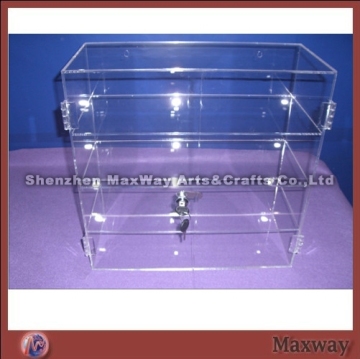Clear rectangular thickening 4 tiers counter top acrylic