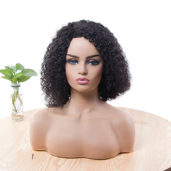 Wholesale Jerry Curly No Lace Frontal Wigs Virgin Brazilian Curly 100% Human Hair Wig