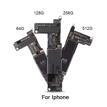 Original Unlocked Mobile Phone Motherboard for iPhone Models (x, xs, xr, 11, 12, 13, 14, pro, max) in 64GB, 128GB, 256GB, 512GB