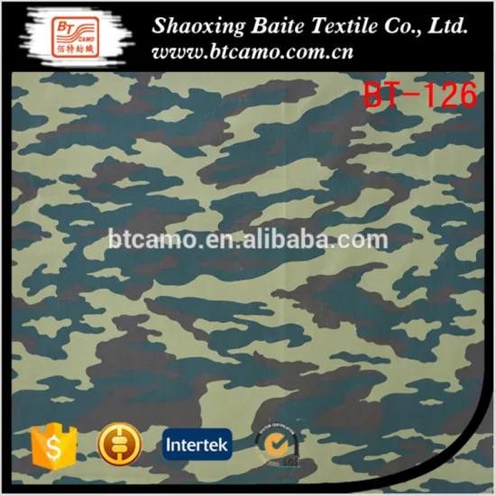 China supplier Outdoor training low price military camouflage fabric BT-126