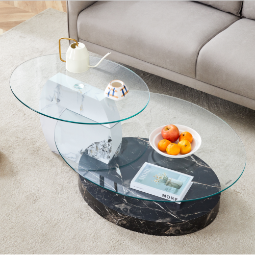 Elegant Double Layer Coffee Table in Multiple Colors