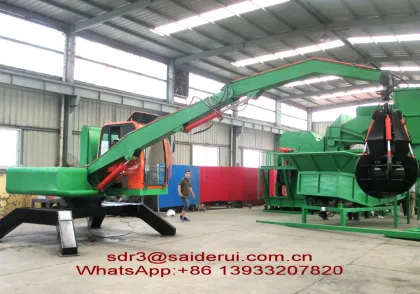 rotary crane for waste gripple