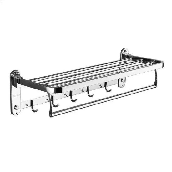 304 Stainless Steel Towel Racks with Hooks