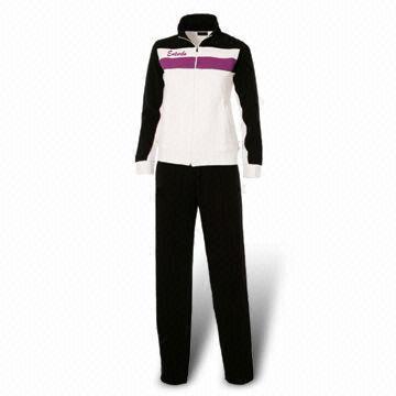 Women's Tracksuit, Made of 95% Polyester and 5% Spandex, with Embroidered Logos