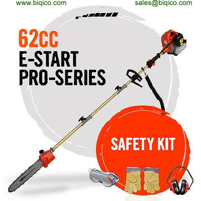 25.4cc/32.5cc/42.7cc 52cc Gas Long Extendable Pole Chainsaw with 10" 12" Guide Bar