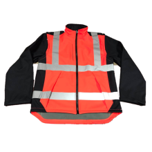 Buena calidad personalizada alta visibilidad chaqueta de seguridad parka