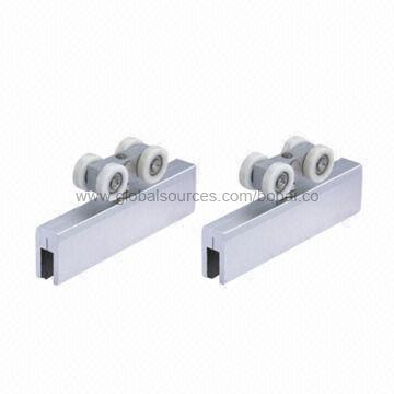 White sliding door roller with 350kg loading capacity, made of aluminum