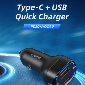 20W Type-C professionele PD-autolader Quick Charge