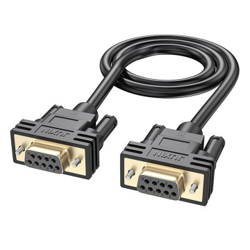 Female to Female DB9 RS232 9 Pin Cross Through Extension Cable - 1.5m, 3m, 5m