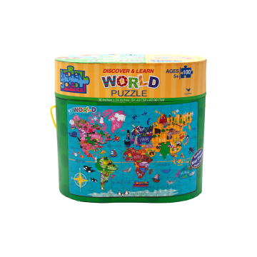 100PCS World Map Kids pavimentação quebra-cabeça para venda