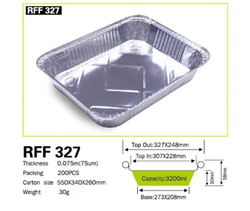RFF327 Aluminum foil rectangle food packing tray