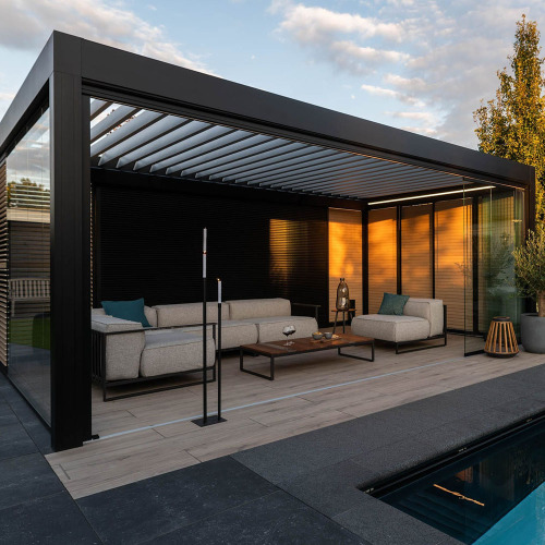 Automatische Pavillon Outdoor Bioklimatische Aluminiumpergolas