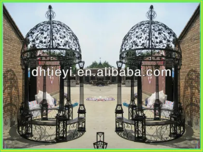 wrought iron gardon pavilion