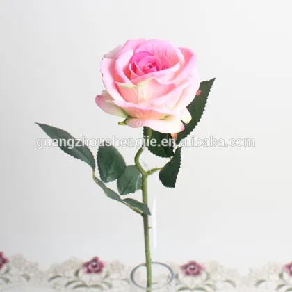 SJ11001210 Single real touch rose vintage silk flowers rose