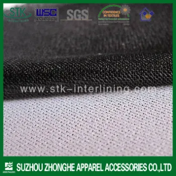 Non woven knitted double side tricot dot fusing fabric china interlining
