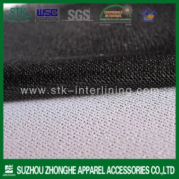Polyester fusible tricot interlining for suit