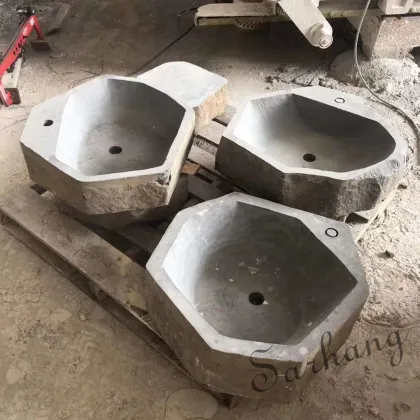 Irregular marble stone sink