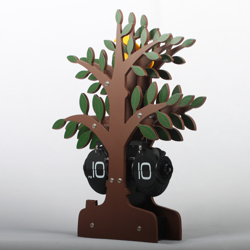 Horloge de bureau Flip Cartoon Tree