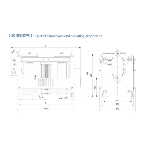 コンバーターが付いているØ410Gearlessのエレベーターの牽引機械3段階400V Diana2