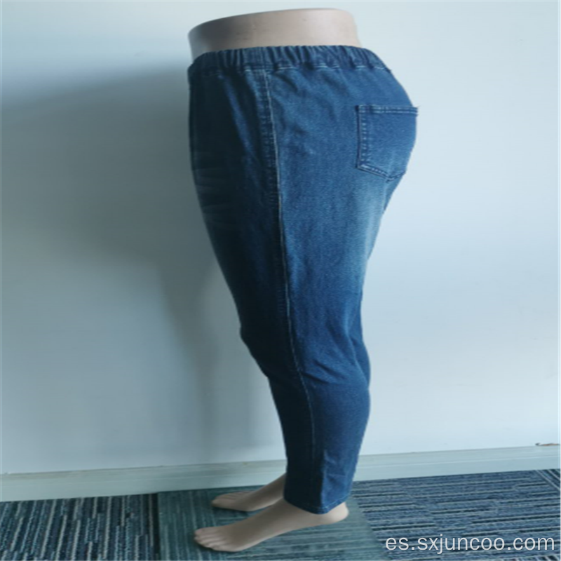 Pantalones largos tejidos amigables con la piel Algodón Spandex Jeans de mujer