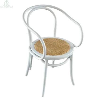 Vintage Solid Wood Thonet Backrest Dining Arm Chair for Sale