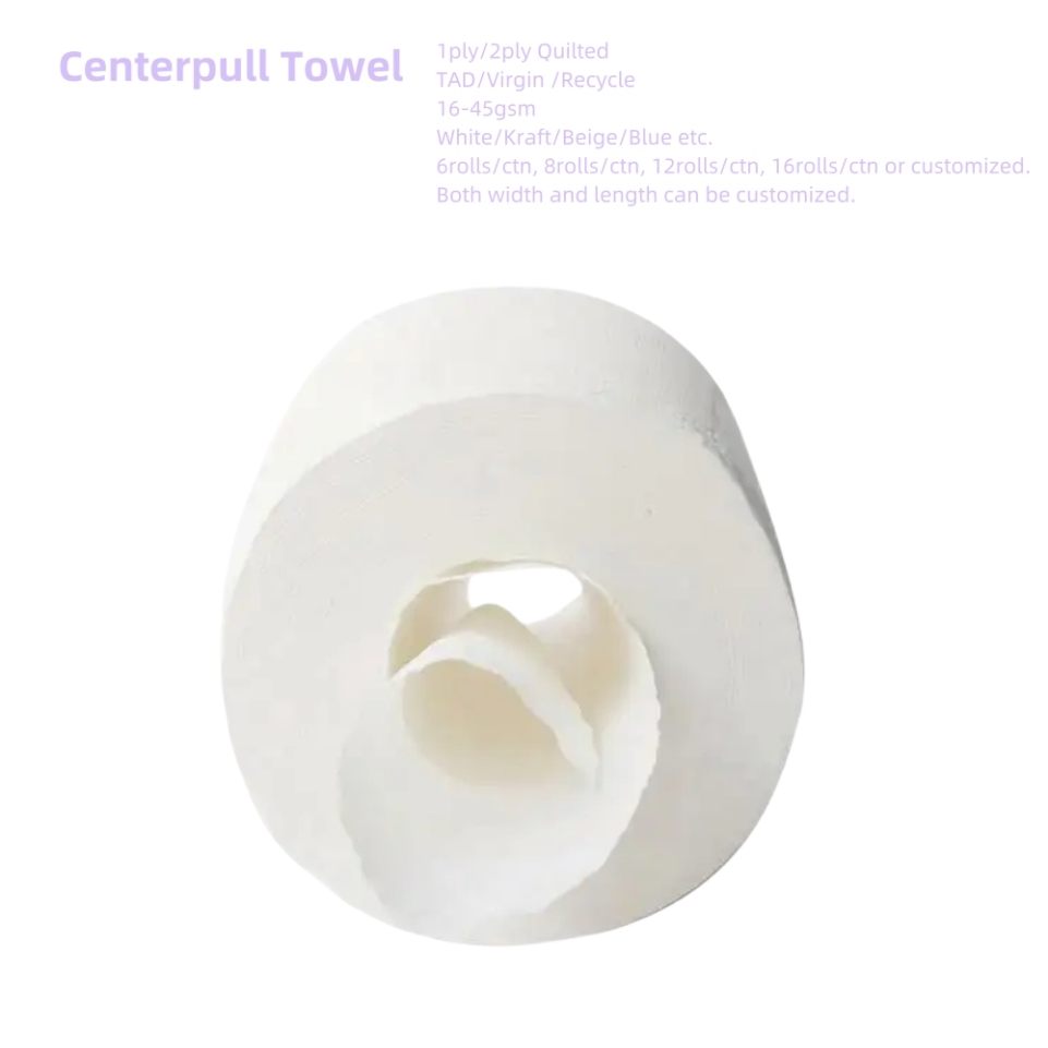 Quickly Absorbent Perforated 2ply Quilted Centerpull Towel