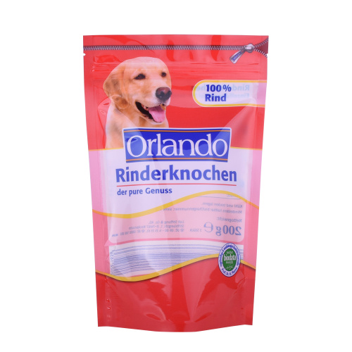 Embalaje de alimentos para mascotas laminado con refuerzo lateral a todo color