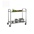 Edelstahl 2 Regalservice-Trolley