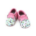 Blød baby læder mokkasiner pige småbørn sko