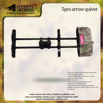 linkboy wholesale 5pcs camouflage fully adjuestable arrow quiver for hunting
