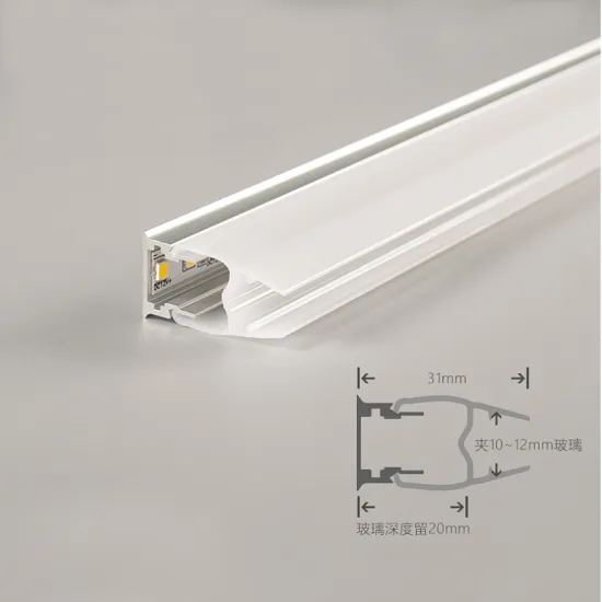 8MM Glass Shelf LED Profile - 0.5M/0.8M/1M Aluminum Light Channel