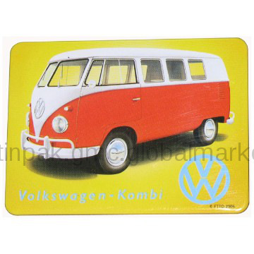 Bus tin metal fridge magnet