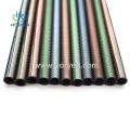 Colorful metallic thread carbon fiber tube pipe