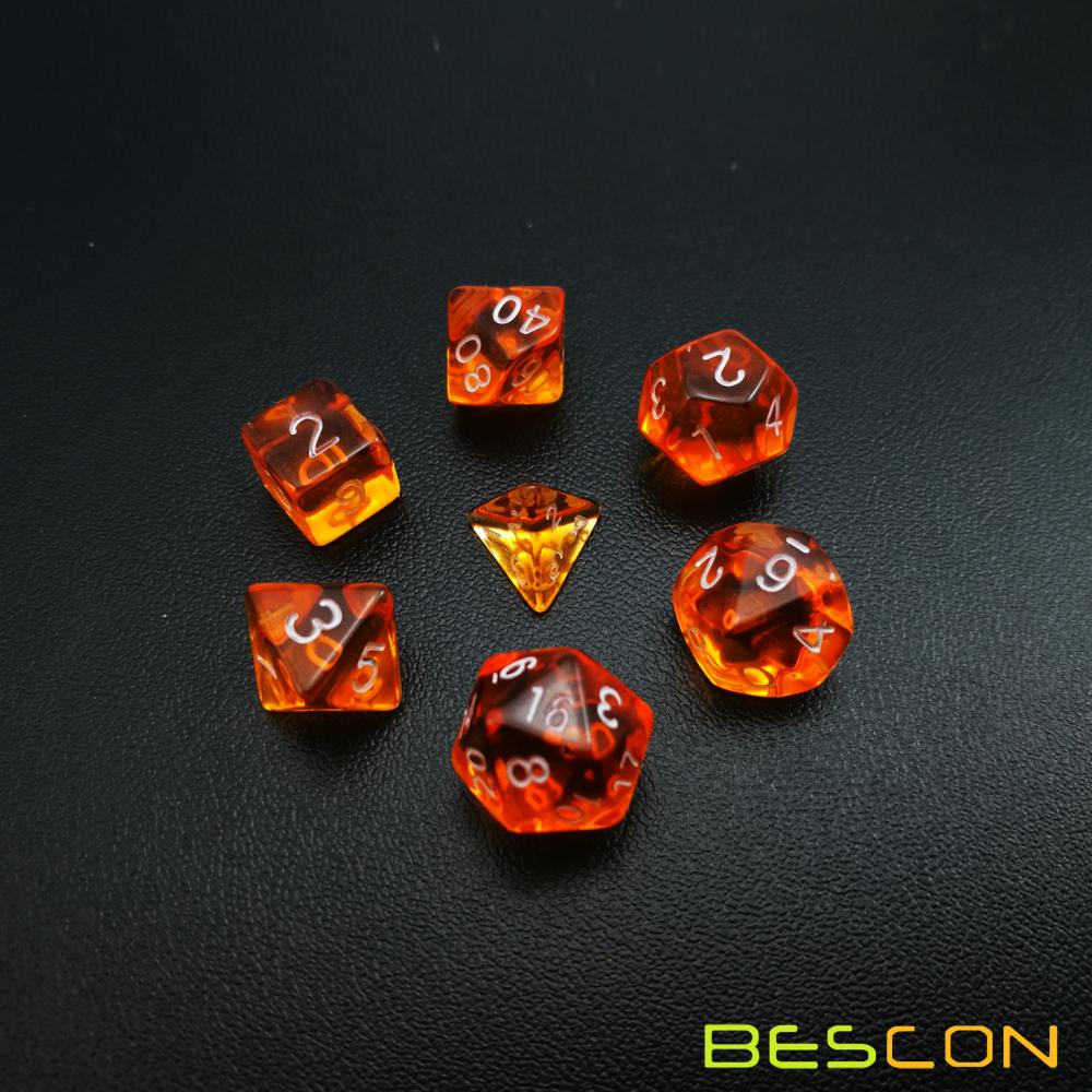 Gem Orange Polyhedral Rpg Mini Dice 2