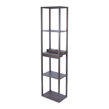 Four Layer Large Floor Lamp Wooden Frame