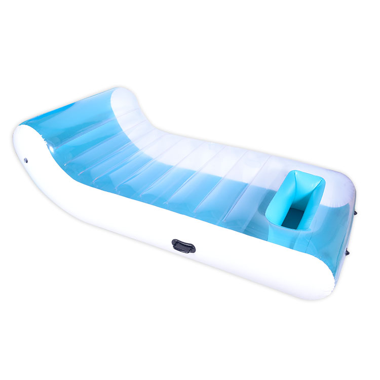Anpassad sommar PVC Pool Toys Uppblåsbar blå flytande